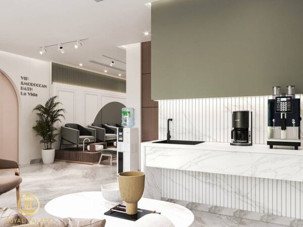 Thiết kế nội thất Salon tóc kết hợp nail sang trọng