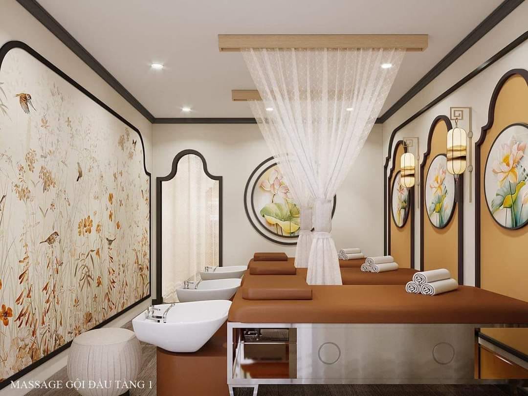 Thiết kế nội thất spa gội đầu dưỡng sinh