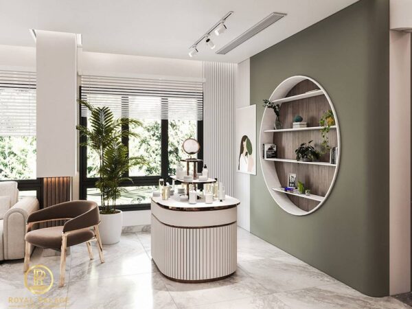 Thiết kế nội thất Salon tóc kết hợp nail sang trọng