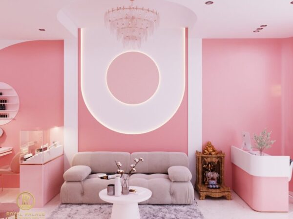 Thiết kế spa màu hồng hiện đại