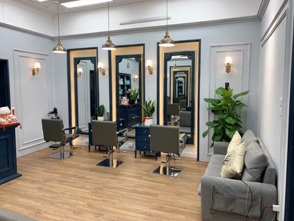 thiết kế thi công nội thất salon tóc phong cách hiện đại