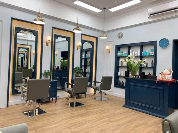 thiết kế thi công nội thất salon tóc phong cách hiện đại