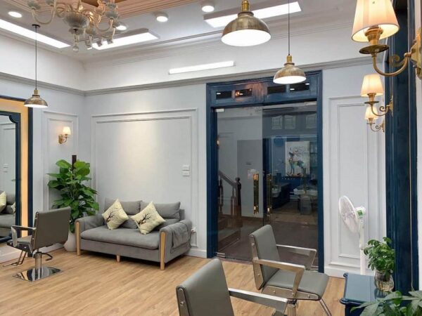 thiết kế thi công nội thất salon tóc phong cách hiện đại