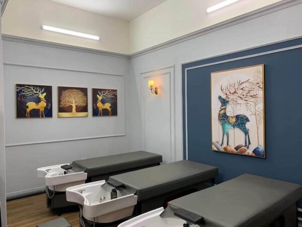 thiết kế thi công nội thất salon tóc phong cách hiện đại