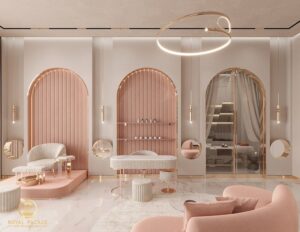 Mẫu thiết kế Spa màu hồng đẹp, sang