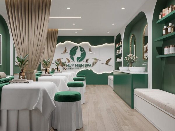 Spa dưỡng sinh là gì ? Lưu ý quan trọng khi thiết kế spa dưỡng sinh màu xanh đẹp