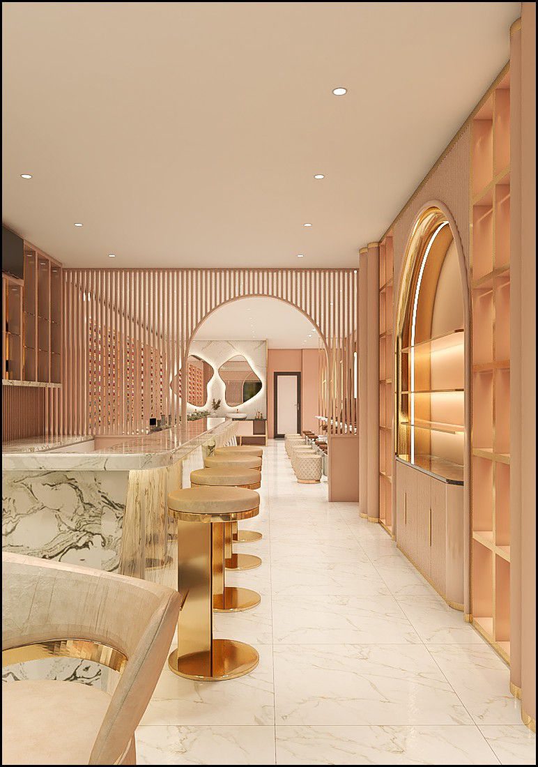 Mẫu thiết kế Spa nail sang trọng