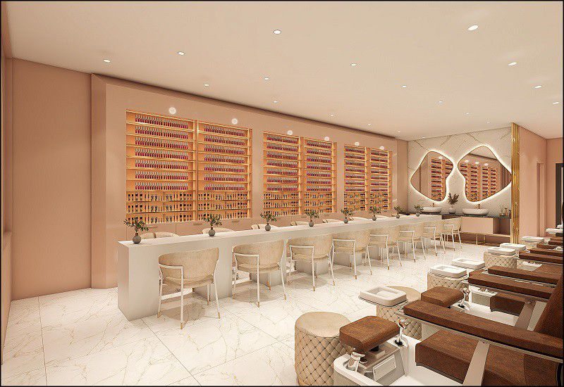 Mẫu thiết kế Spa nail sang trọng