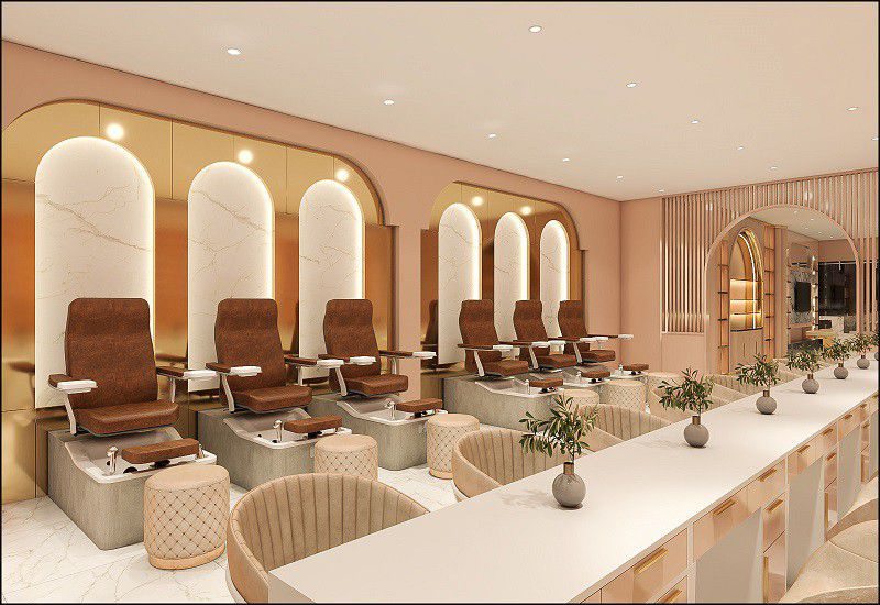 Mẫu thiết kế Spa nail sang trọng
