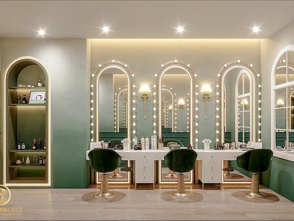 Mẫu thiết kế Spa màu xanh lá hiện đại
