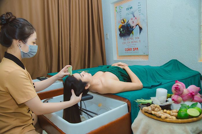 Hình ảnh gội đầu dưỡng sinh đông y