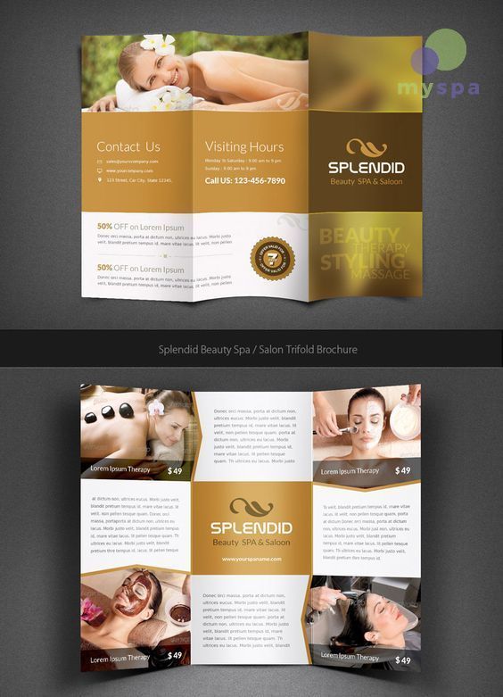 thiết kế menu spa đẹp