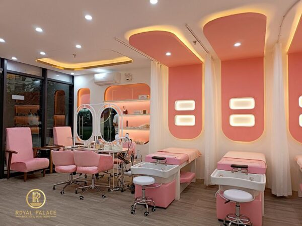 Thi công nội thất Spa Kaylin tông hồng xinh xắn