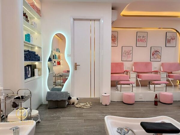 Thi công nội thất Spa Kaylin tông hồng xinh xắn