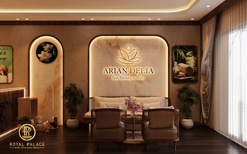 Thiết kế Spa dưỡng sinh đông y 120m2