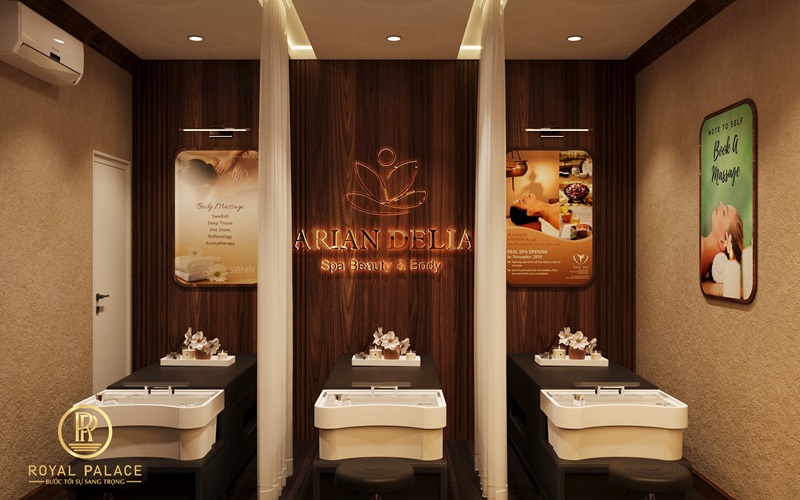 Thiết kế Spa dưỡng sinh đông y 120m2