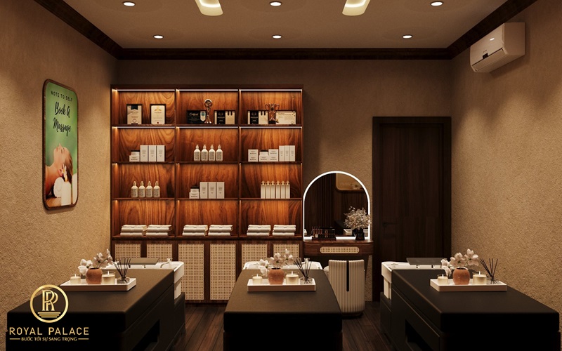 Thiết kế Spa dưỡng sinh đông y 120m2