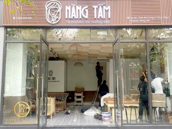 Thi công Spa Nàng Tấm phong cách Việt xưa