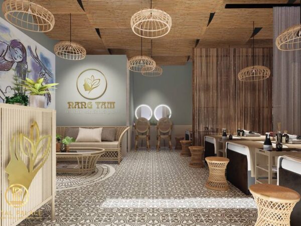 Thiết kế Spa 40m2 phong cách Việt xưa