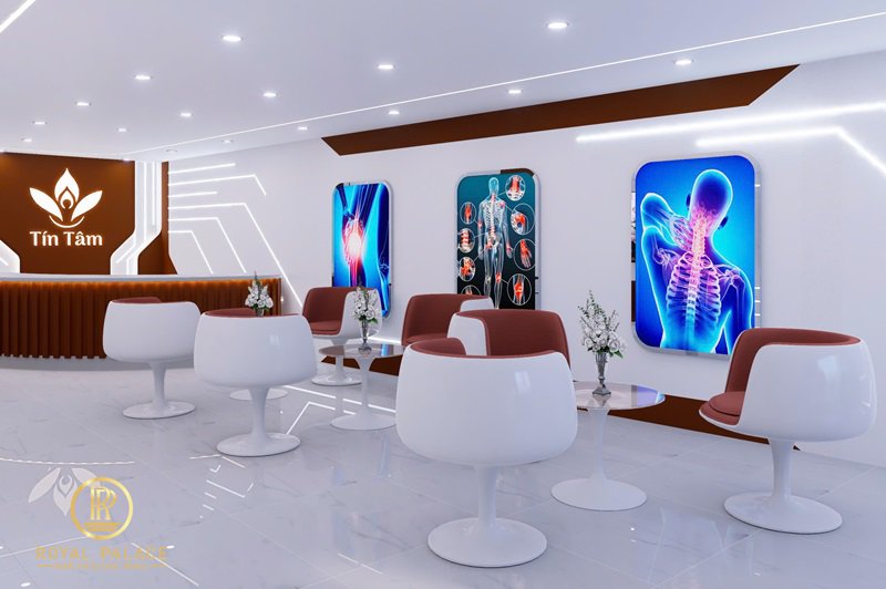 Thiết kế Spa Tín Tâm 170m2 tone màu nâu trắng