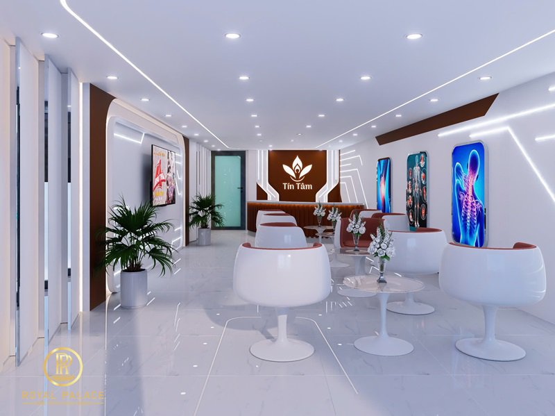 Thiết kế Spa Tín Tâm 170m2 tone màu nâu trắng