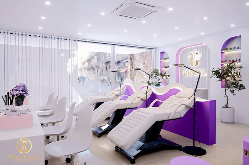 Thiết Kế Spa Tone Màu Tím Mộng Mơ