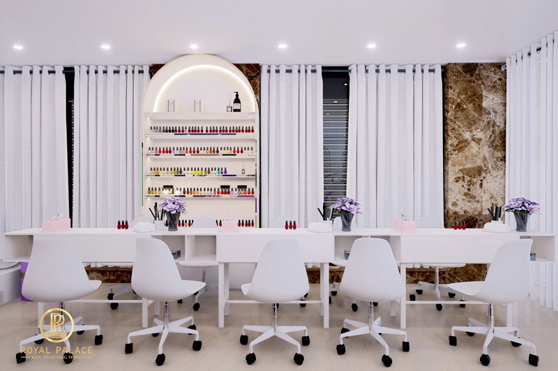 Thiết Kế Spa Tone Màu Tím Mộng Mơ
