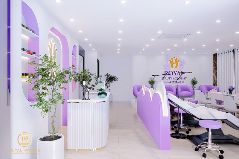 Thiết Kế Spa Tone Màu Tím Mộng Mơ