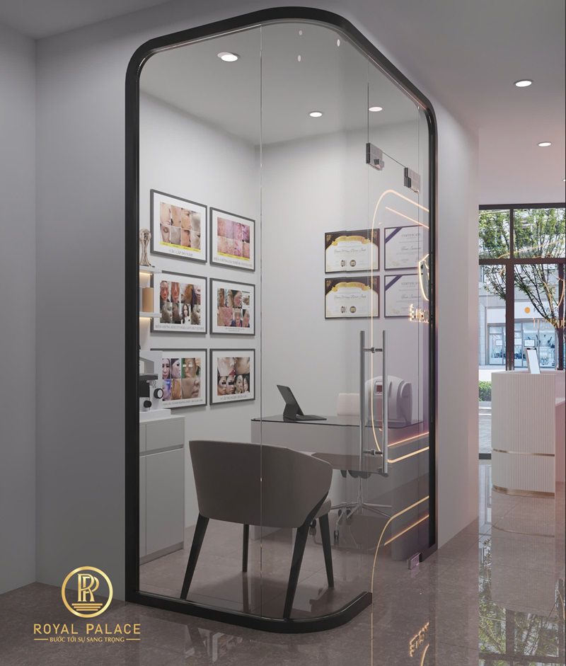 Thiết Kế Phòng Khám 80m2 Hiện Đại & Tinh Tế với Tông Tím