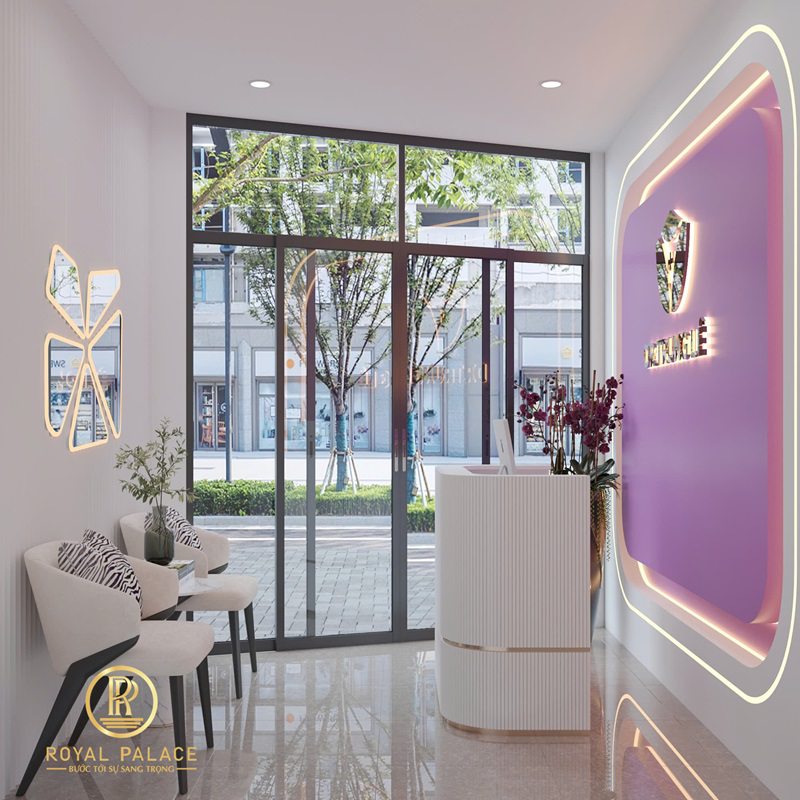 Thiết Kế Phòng Khám 80m2 Hiện Đại & Tinh Tế với Tông Tím