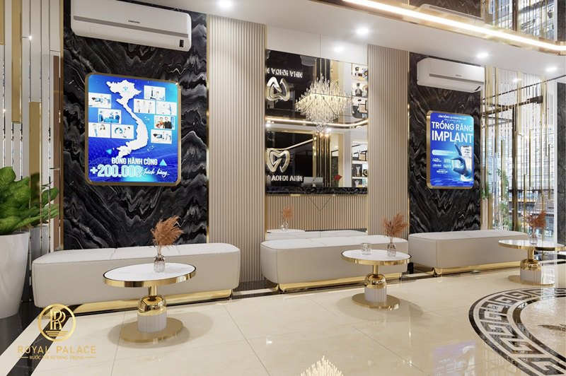 Thiết Kế Phòng Khám Nha Khoa MILA khu vực lễ tân 3