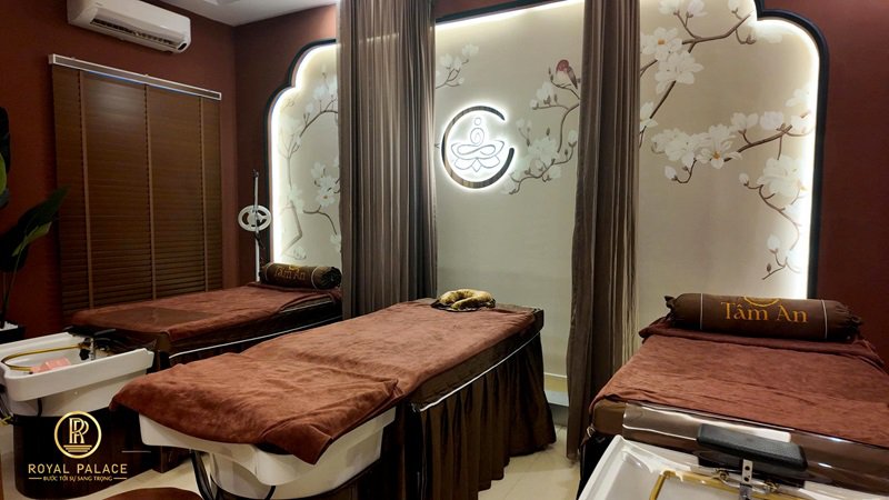 Thi công Spa Tâm An 200m2 phong cách Indochine