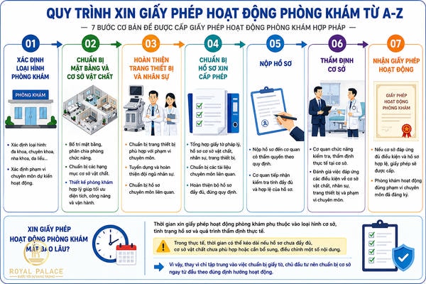 Quy trình, hồ sơ xin giấy phép hoạt động phòng khám