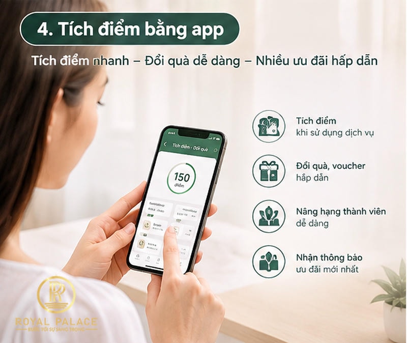 Tích điểm bằng app